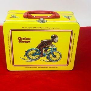 Vintage Curious George metal lunchbox. Created by Margret and HA Rey,